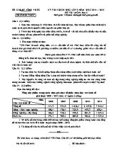 Đề thi chọn học sinh giỏi môn Địa lí Lớp 9 - Năm học 2014-2015 - Sở giáo dục và đào tạo Vĩnh Phúc (Có đáp án)